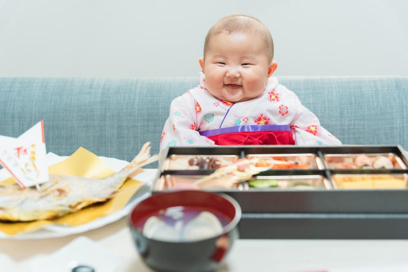 お食い初めの写真撮影事例